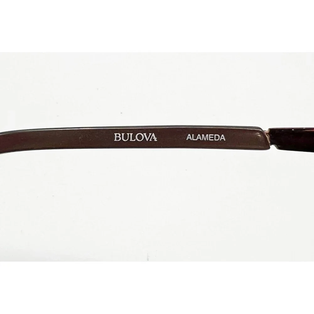 Bulova Eyeglasses Women Burgundy Alameda Marsala Embellished 51-16-135